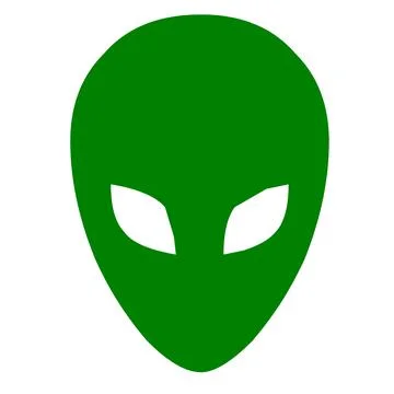 Alien mask face cartoon Stock Illustration