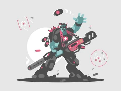 Alien military invader Stock Illustration