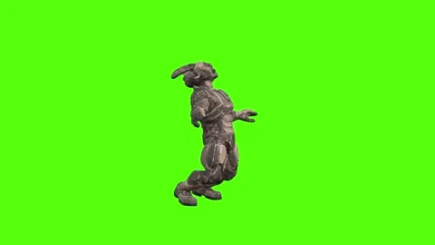 Alien Monster Death Front Green Screen Animation 4K Rendering Stock Footage 264795840