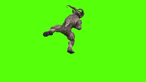 Alien Monster Dismount Green Screen Animation 4K Rendering Vídeos de archivo 264795834