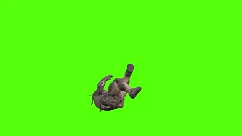 Alien Monster Dodge Forward Green Screen Animation 4K Rendering 動画素材 264795825