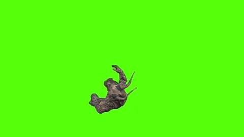 Alien Monster Dodge Left Green Screen Animation 4K Rendering Видео 264795930