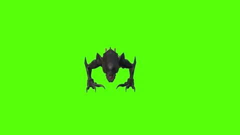 Alien monster Getting Hit Green Screen Animation 4k Rendering Vidéo 262597531