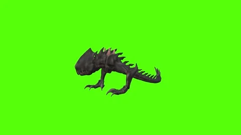 Alien monster Getting Hit Left Green Screen Animation 4k Rendering Stock Footage 262699812