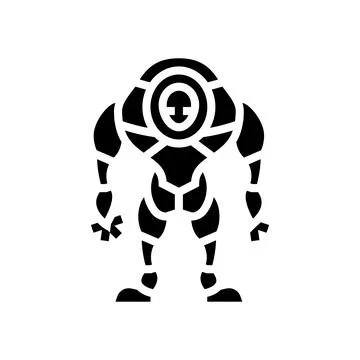 Alien monster glyph icon vector illustration Stockillustratie