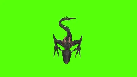 Alien monster Idle Green Screen Animation 4k Rendering Stock-Footage 262699782