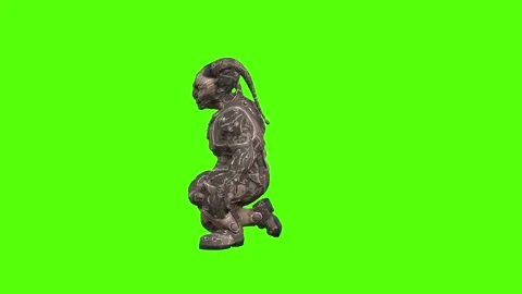 Alien Monster Idle Green Screen Animation 4K Rendering Stock-Footage 264795864