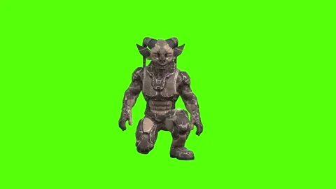 Alien Monster Idle Green Screen Animation 4K Rendering Stock-Footage 264795869