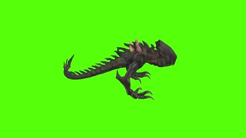 Alien monster Idle Look Around Green Screen Animation 4k Rendering Stock-Footage 262699775