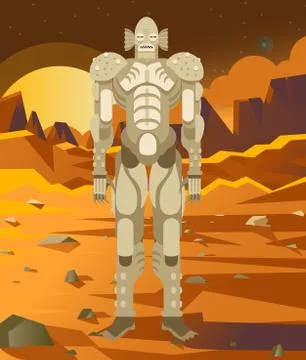 Alien monster morlock evil creature Stock Illustration