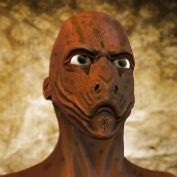 Alien monster portrait Stock Illustration