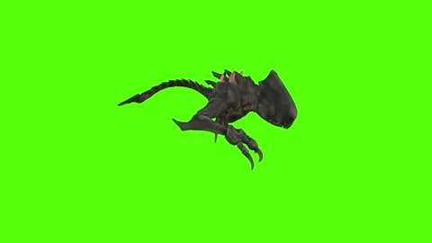 Alien monster Running Green Screen Animation 4k Rendering Stock-Footage 262699766