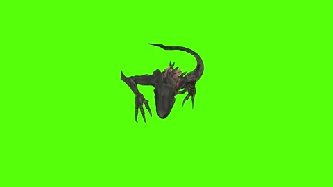 Alien monster Running Green Screen Animation 4k Rendering Stock-Footage 262699767