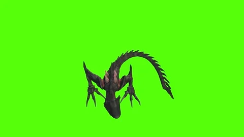 Alien monster Turn Left Green Screen Animation 4k Rendering 動画素材 262699647