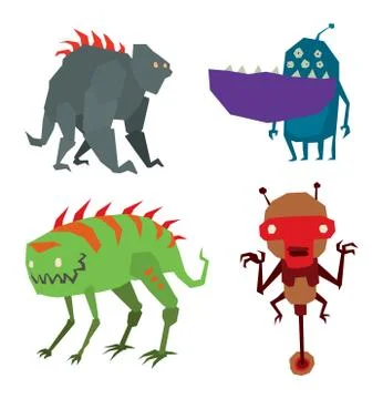 Alien monster vector illustration イラスト素材