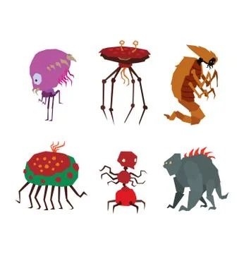 Alien monster vector illustration Stock Illustration