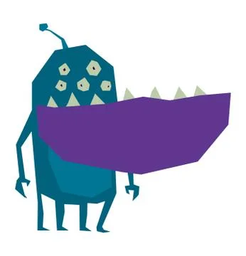 Alien monster vector illustration Stockillustratie