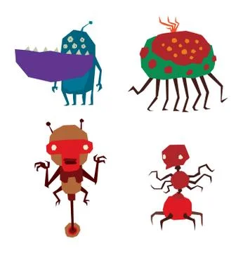 Alien monster vector illustration Stock Illustration