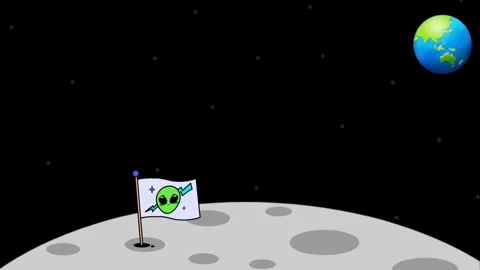 Alien in the moon Stock Footage 273200683