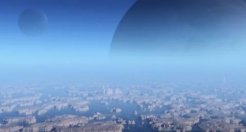 Alien Moons Stock Illustration