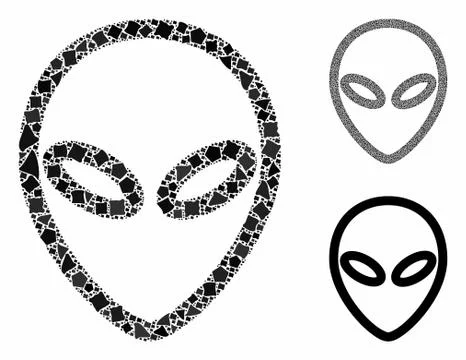 Alien Mosaic Icon of Tremulant Elements 库存插图