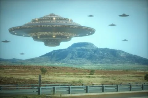 Alien Mothership Stock Illustration