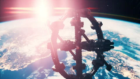 Mothership Earth Orbit Stock Footage ~ Royalty Free Stock Videos | Pond5