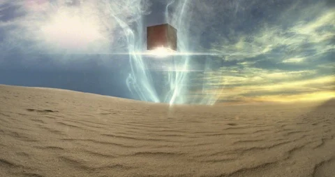 Alien Object Floating into the sky Video stock 87331827