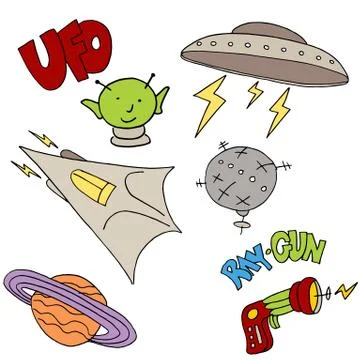 Alien objects Stockillustratie