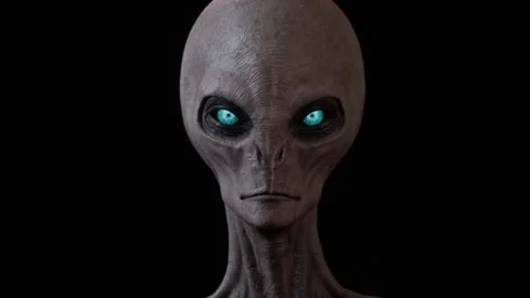 Alien opens its eyes and looks at the camera Stock Footage 259465080