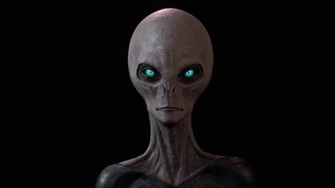 The alien opens its eyes and looks at the camera Stock Footage 259466061