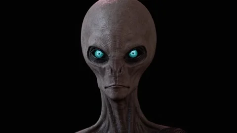 Alien opens its eyes and moves its head to look around Stock Footage 259468262