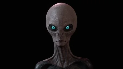 The alien opens its eyes and look around Stock Footage 259469912