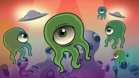 Alien Party Stock Footage 88869915