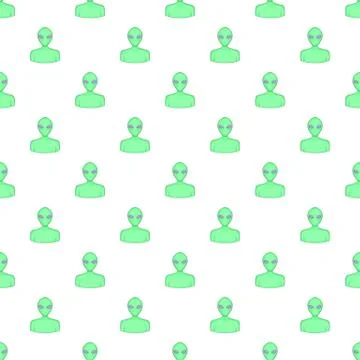 Alien pattern, cartoon style Stock Illustration