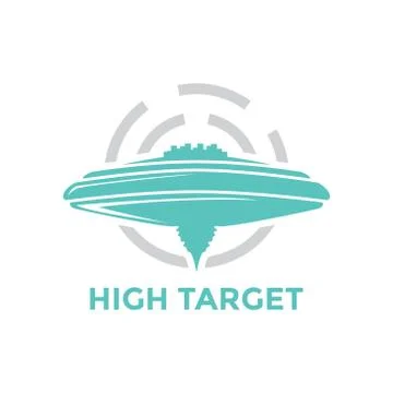 Alien plane logo design template Stock Illustration