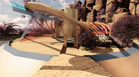 Alien Planet with Alien Nature with Tera forming  alien colony Vidéo 63049881