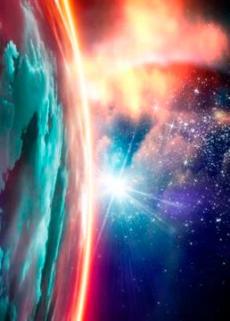 Alien planet, artwork Stock Illustration