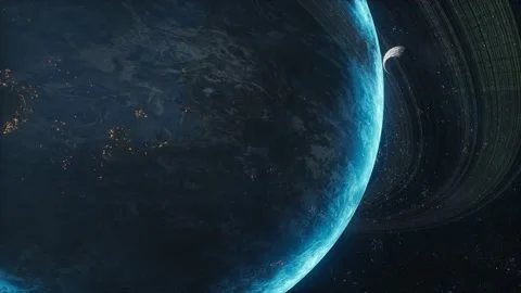 Alien Planet, Asteroids, Moon, Space, Universe 3D Animations Rendering CGI 4 Video stock 236329281