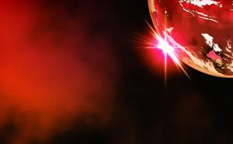 Alien planet up-close Stock Photos