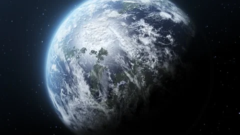 Alien planet Earth like Stock Footage 125786943