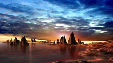 Alien Planet Stock Footage 66783184