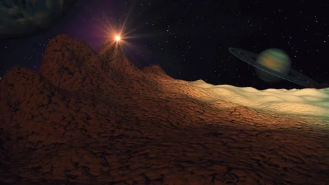 Alien planet hand held camera motion. Stock Footage 261833714