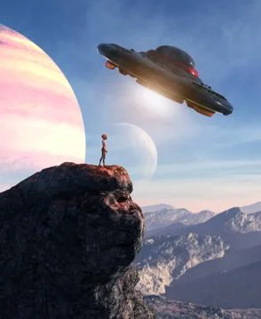 An alien planet Stock Illustration