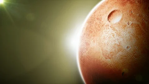 Alien Planet Inside Space Background Stock Footage 93274833