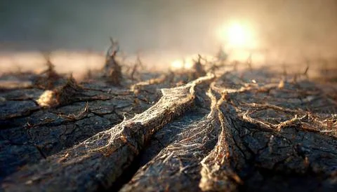 Alien planet landscape, beautiful surface of an exoplanet. Macro Photography 3d. Stock Illustration