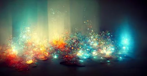 Alien planet landscape with exploding satellite. イラスト素材