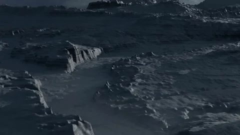 Alien planet landscape with sharp cliffs and the absence of life Stock Footage 180254991