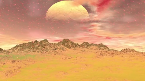 Alien Planet. Mountain. Animation. 4K 스톡 동영상 84112338