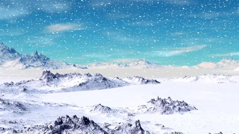 Alien Planet. Mountain. Animation. Panorama. 4K Video stock 85666986